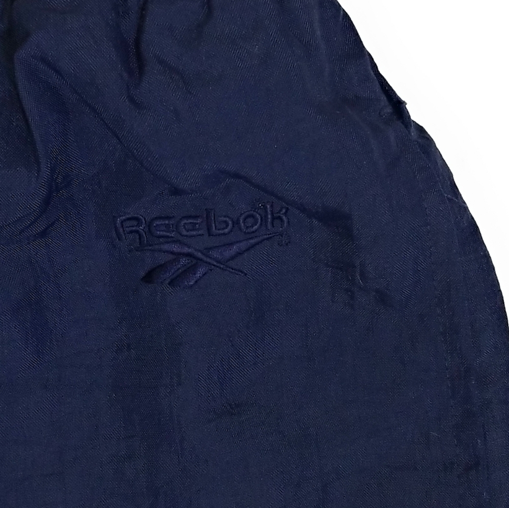 Vintage Reebok Mens 90's Navy Blue Track Pants Warmup Joggers Size XXL - Picture 5 of 8